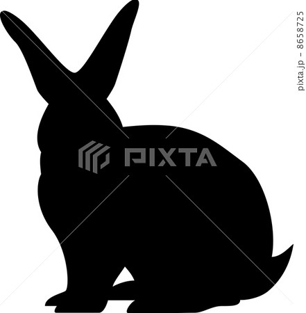 ウサギのシルエットのイラスト素材
