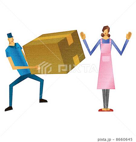 主婦 スタッフ 宅急便 通信販売 荷物 段ボール 主婦 スタッフ 宅急便 通信販売 荷物 段ボール 8660645