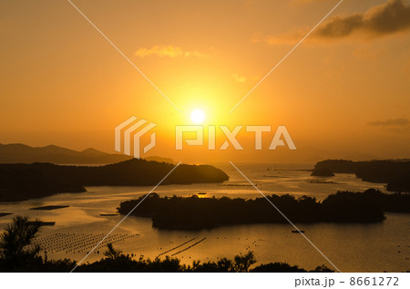 英虞湾と夕陽 8661272