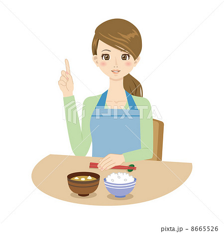 主婦　ご飯　味噌汁　家庭料理　和食 8665526