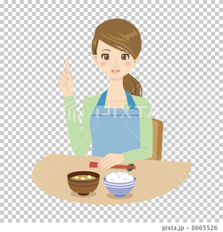 主婦　ご飯　味噌汁　家庭料理　和食 8665526