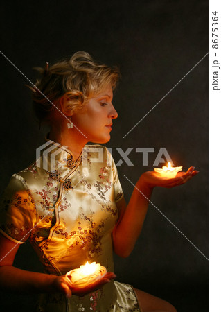 Blonde with candles Blonde with candles 8675364