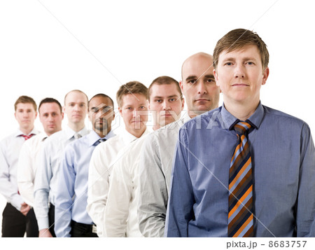 Businessmen on a line 8683757