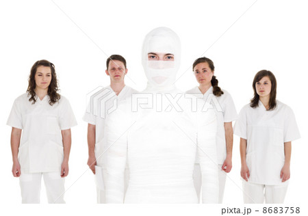 Patient in front of Healtcare Staff Patient in front of Healtcare Staff 8683758