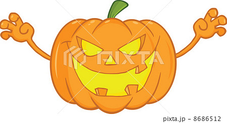 Scaring Halloween Pumpkin  8686512