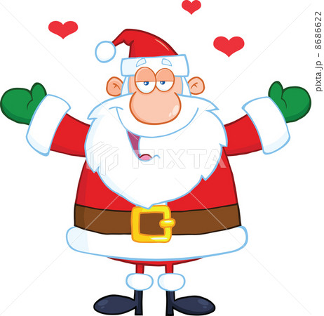 Happy Santa Claus With Open Arms Wanting A Hug 8686622