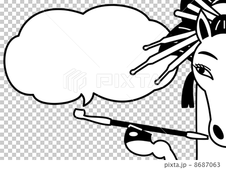 馬、おいらん、ふきだし 8687063