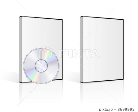 Dvd Case And Disk On White Backgroundのイラスト素材