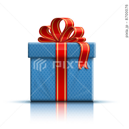 Blue gift box with a bow 8700076