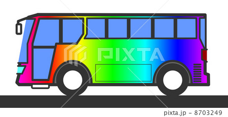 カラフルなバス 8703249