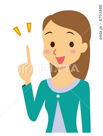 指差し 長い髪の綺麗なお姉さん 指差し 長い髪の綺麗なお姉さん 8703886