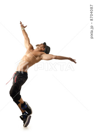 Nude dancer isolated on the white Nude dancer isolated on the white 8704087