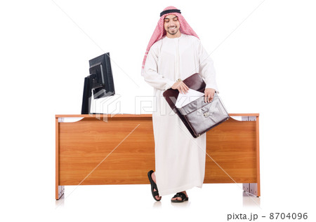 Arab man sitting at his desk Arab man sitting at his desk 8704096