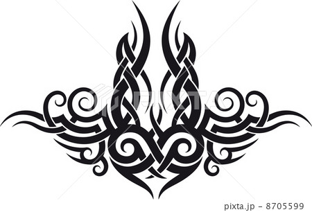 Maori tribal tattoo design 8705599