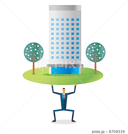 ビジネスマンとビル ビジネスマンとビル 8709339