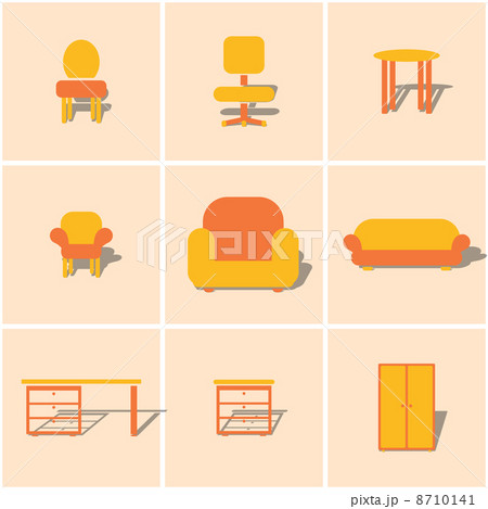 colored icons furnniture 8710141