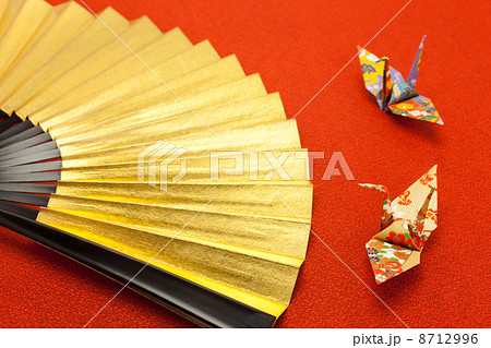 金扇子と折り鶴 金扇子と折り鶴 8712996