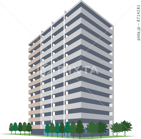マンションのイラスト素材
