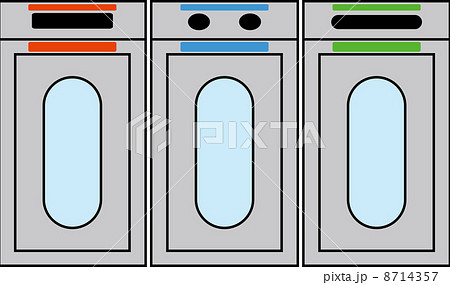 分別ごみ箱のイラスト素材