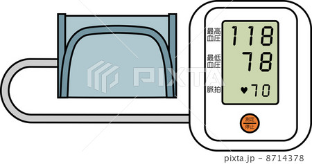 血圧計のイラスト素材