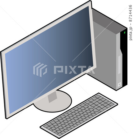 デスクトップパソコンのイラスト素材