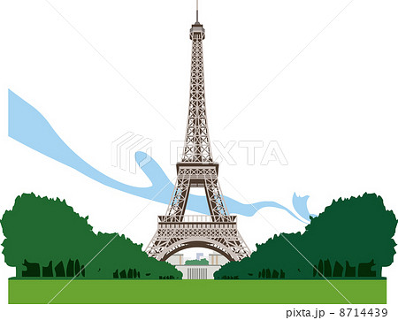 フランスのエッフェル塔のイラスト素材