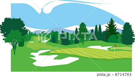 ゴルフ場のイラスト素材 8714763 Pixta