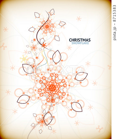 Vintage Christmas card with decorative snowflakes 8715383