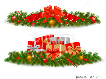 Two christmas banners. Vector.  8717538