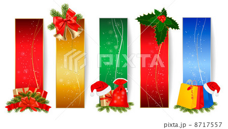 Set of winter christmas banners. Vector illustration 8717557