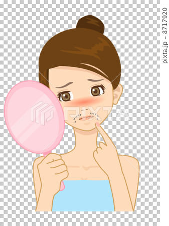 口ひげ　ヒゲ女子　多毛症　ヒゲジョ 8717920