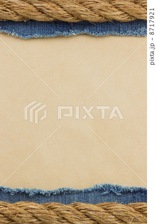 ship ropes on jeans background 8717921