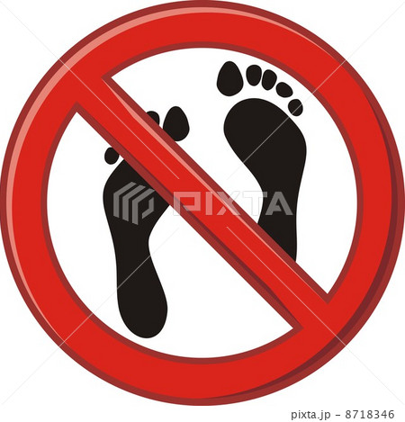 Prohibition of walking barefoot Prohibition of walking barefoot 8718346
