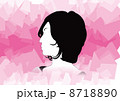 女性の横顔のイラスト 8718890
