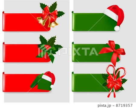 Set of winter christmas banners. Vector illustration 8719357