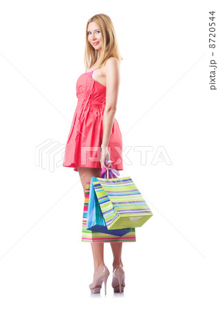 Attractive woman after good shopping 8720544