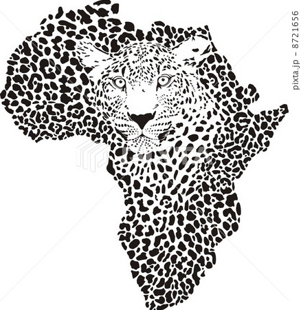 Symbol Africa in leopard camouflage Symbol Africa in leopard camouflage 8721656