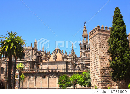 Cathedral and Giralda Tower of Seville, Spain 8721800