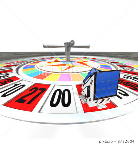 運命を占うルーレットと住宅 8722604