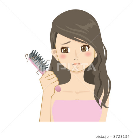 抜け毛に困る女性 抜け毛に困る女性 8723134