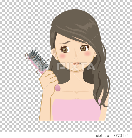 抜け毛に困る女性 抜け毛に困る女性 8723134