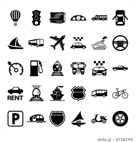 Transportation icon set. 8726249