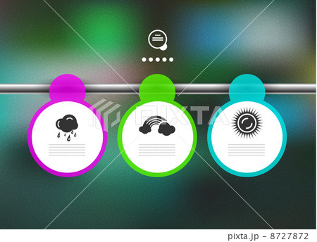 Hanging round lists of paper | infographic banners 8727872