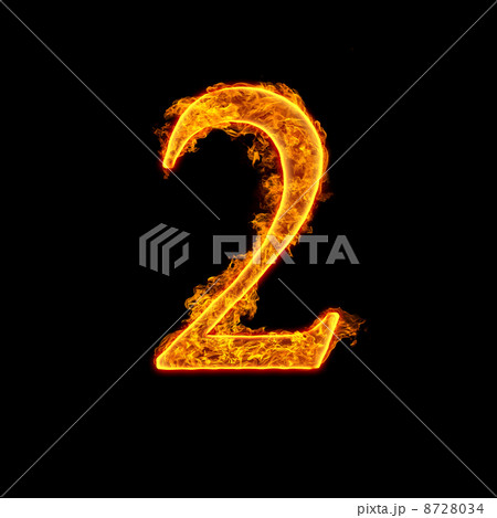 Fire alphabet number 2 two Fire alphabet number 2 two 8728034