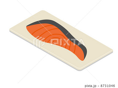 焼き鮭のイラスト素材