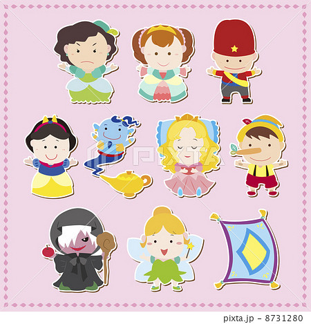 Cartoon Story People Iconsのイラスト素材