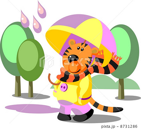 Tiger walking color 02 8731286