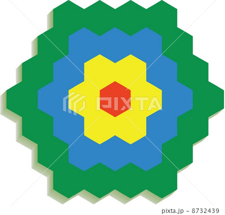 Hexagonal  3d pattern 01 8732439
