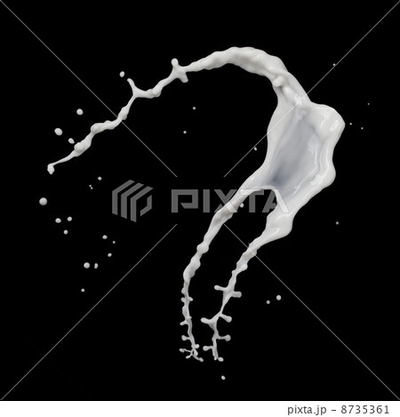 milk splash isolated on black background milk splash isolated on black background 8735361