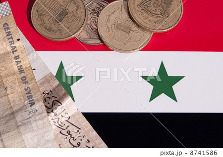 シリア通貨と国旗 シリア通貨と国旗 8741586